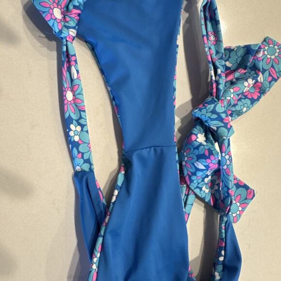Frankie’s Bikinis Women's Size Medium Tie Side Bikini Floral Print Bikini Bottom - Picture 6 of 6